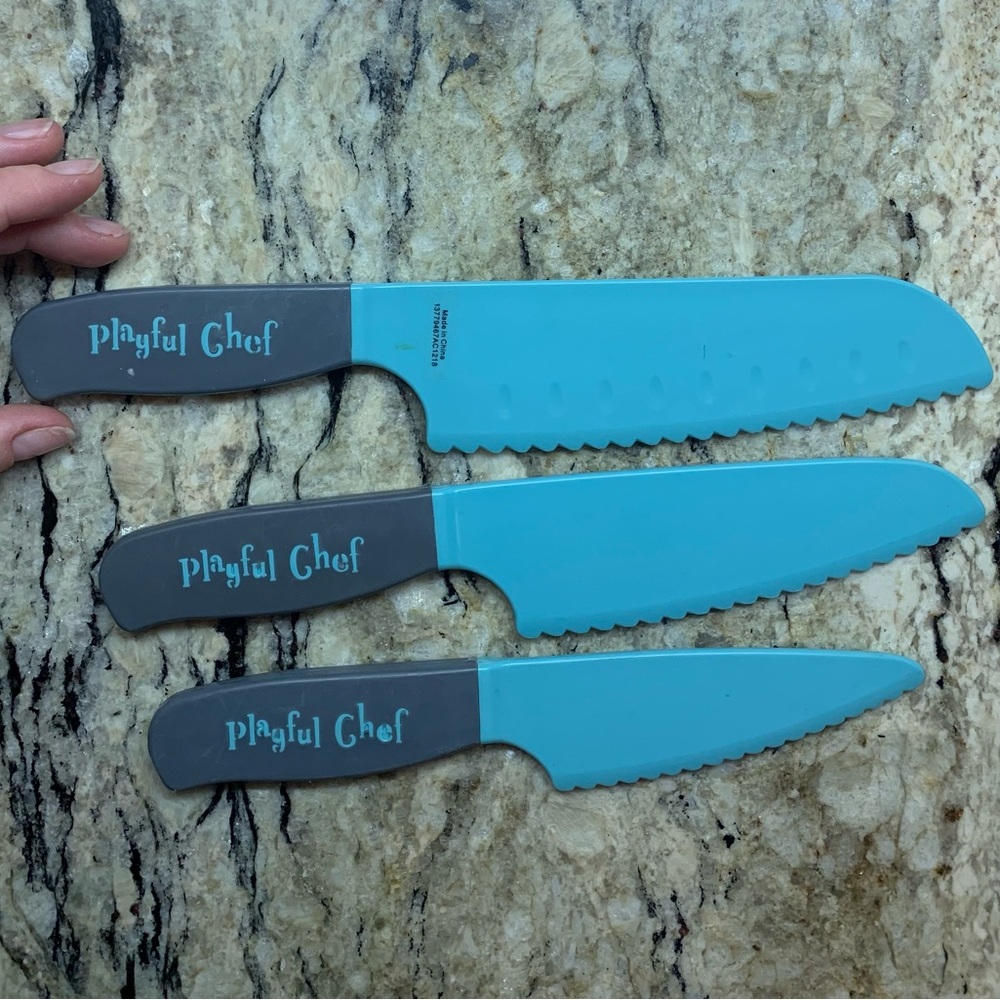 Playful Chef Blue Knife Set